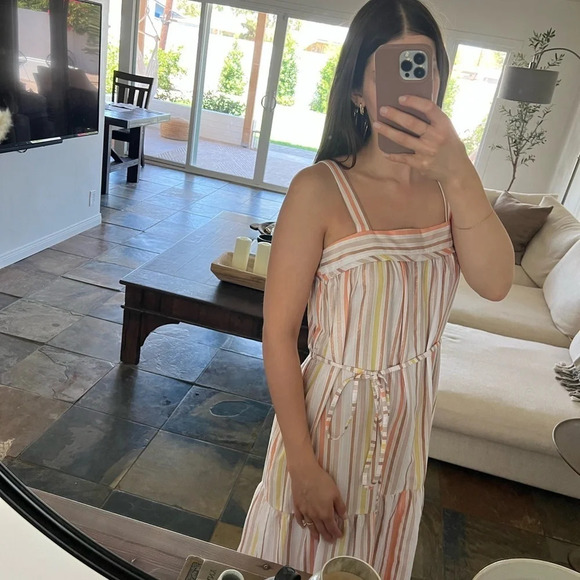 LEMLEM by Liya Kebede NWT Retta Sweepy Striped Metallic Dress - Picture 4 of 8